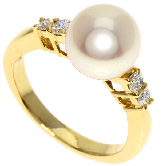 MIKIMOTO Ring 18K Yellow Gold gold Akoya Pearl Diamond