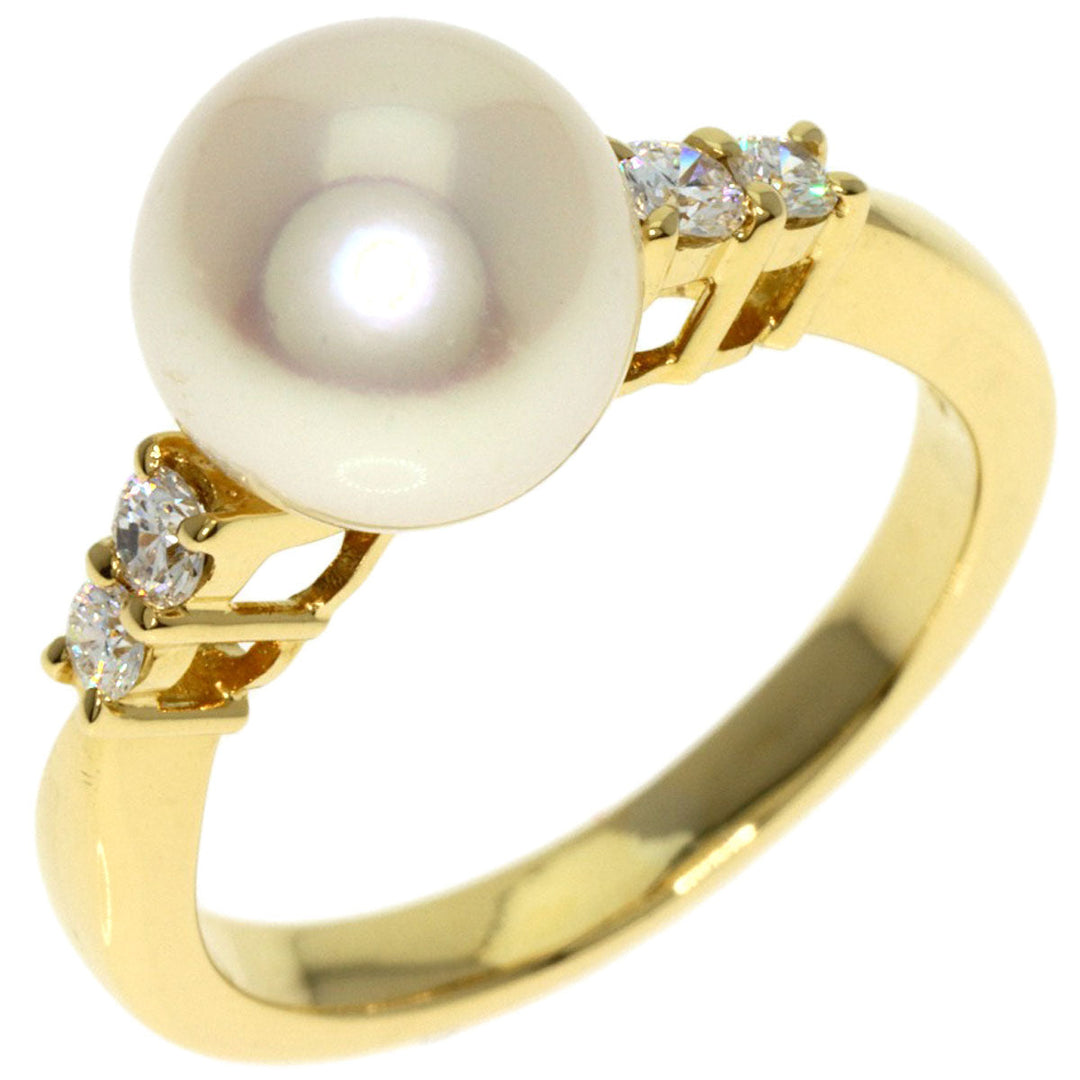 MIKIMOTO Ring 18K Yellow Gold gold Akoya Pearl Diamond