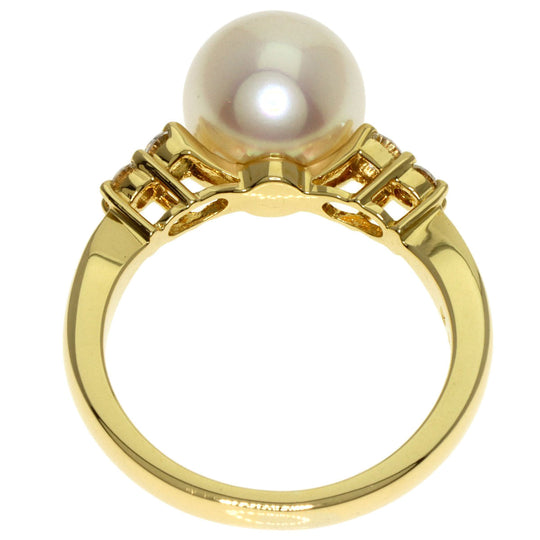 MIKIMOTO Ring 18K Yellow Gold gold Akoya Pearl Diamond