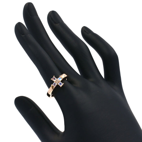 4℃ Ring 18K Pink Gold gold Moonstone 1P Diamond Women Used Authentic