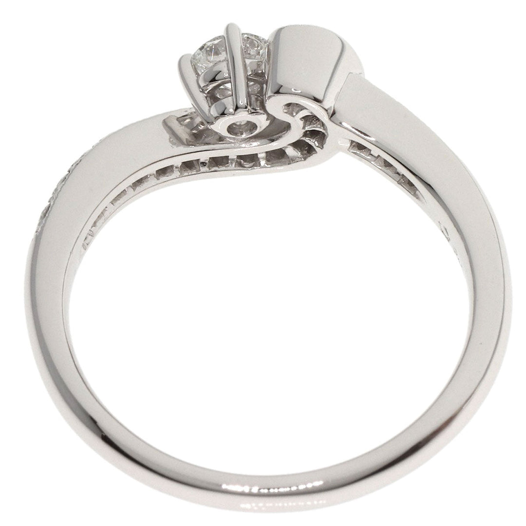 star sand Ring PT900 Silver diamond Women Used Authentic