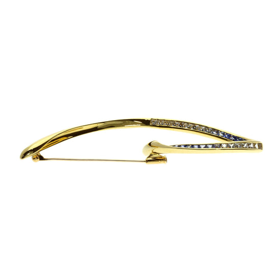 JUNE Brooch 18K Yellow Gold gold sapphire