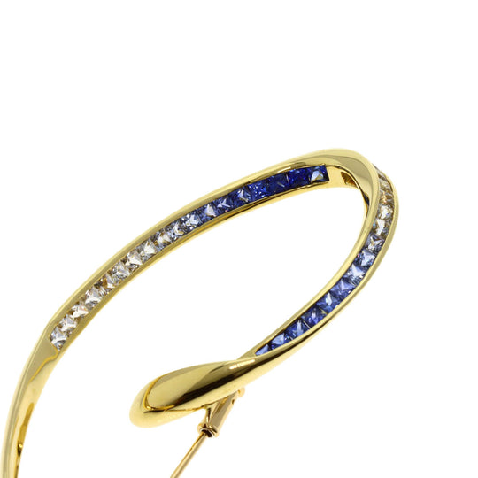 JUNE Brooch 18K Yellow Gold gold sapphire