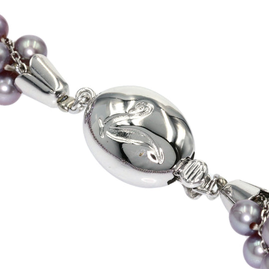 TASAKI Necklace K18WG Silver Flora Pearl Pearl Women Used Authentic