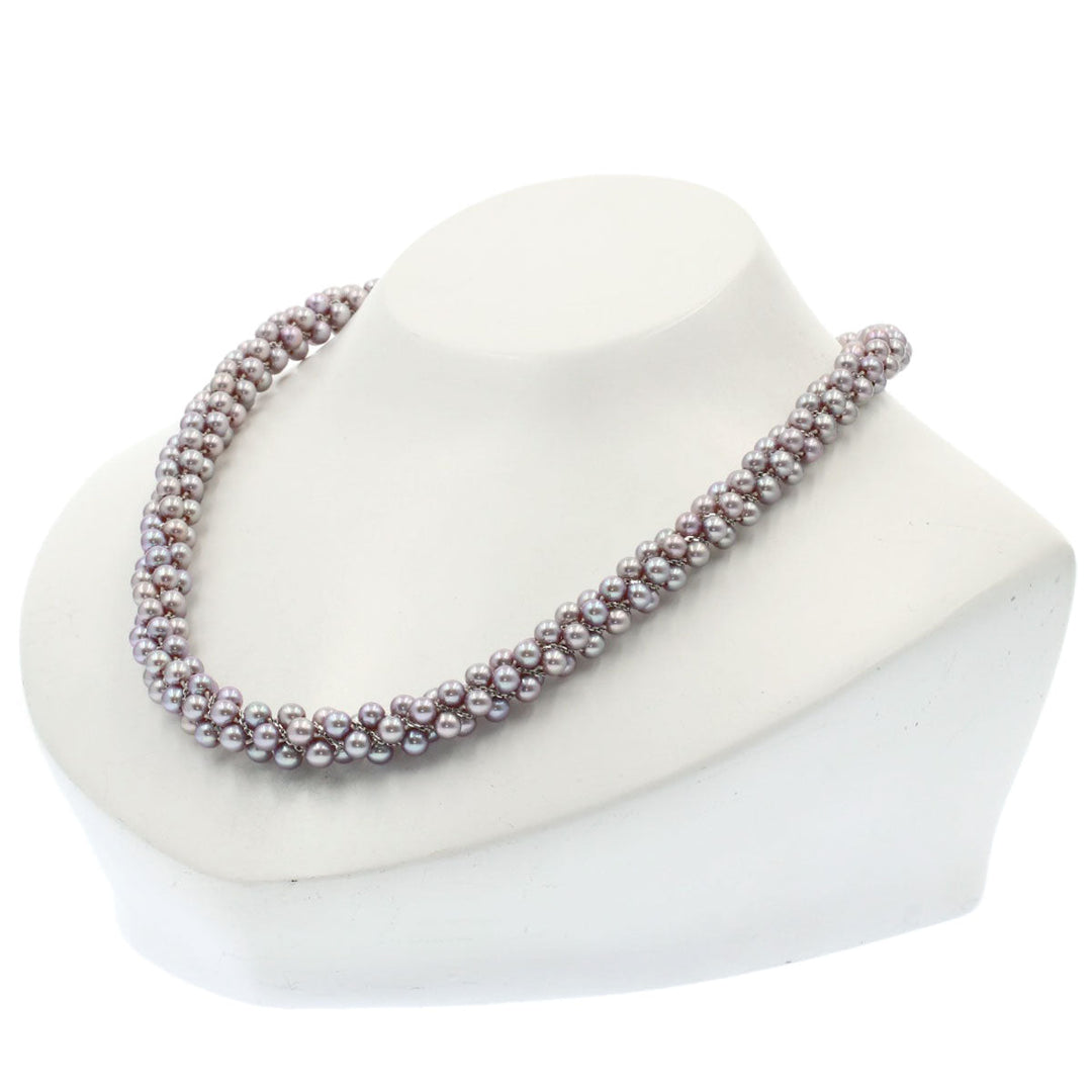 TASAKI Necklace K18WG Silver Flora Pearl Pearl Women Used Authentic