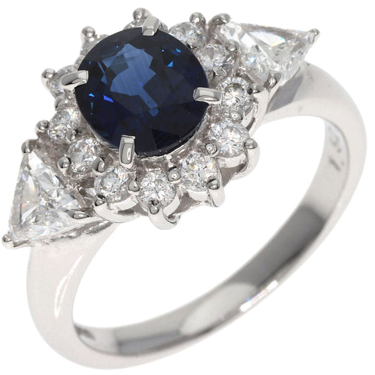 TASAKI Ring PT900 Silver Sapphire diamond Women Used Authentic
