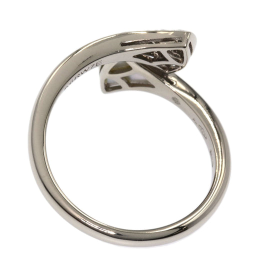 BVLGARI Ring K18WG Silver Diva Dream White Shell Diamond Women Used Authentic