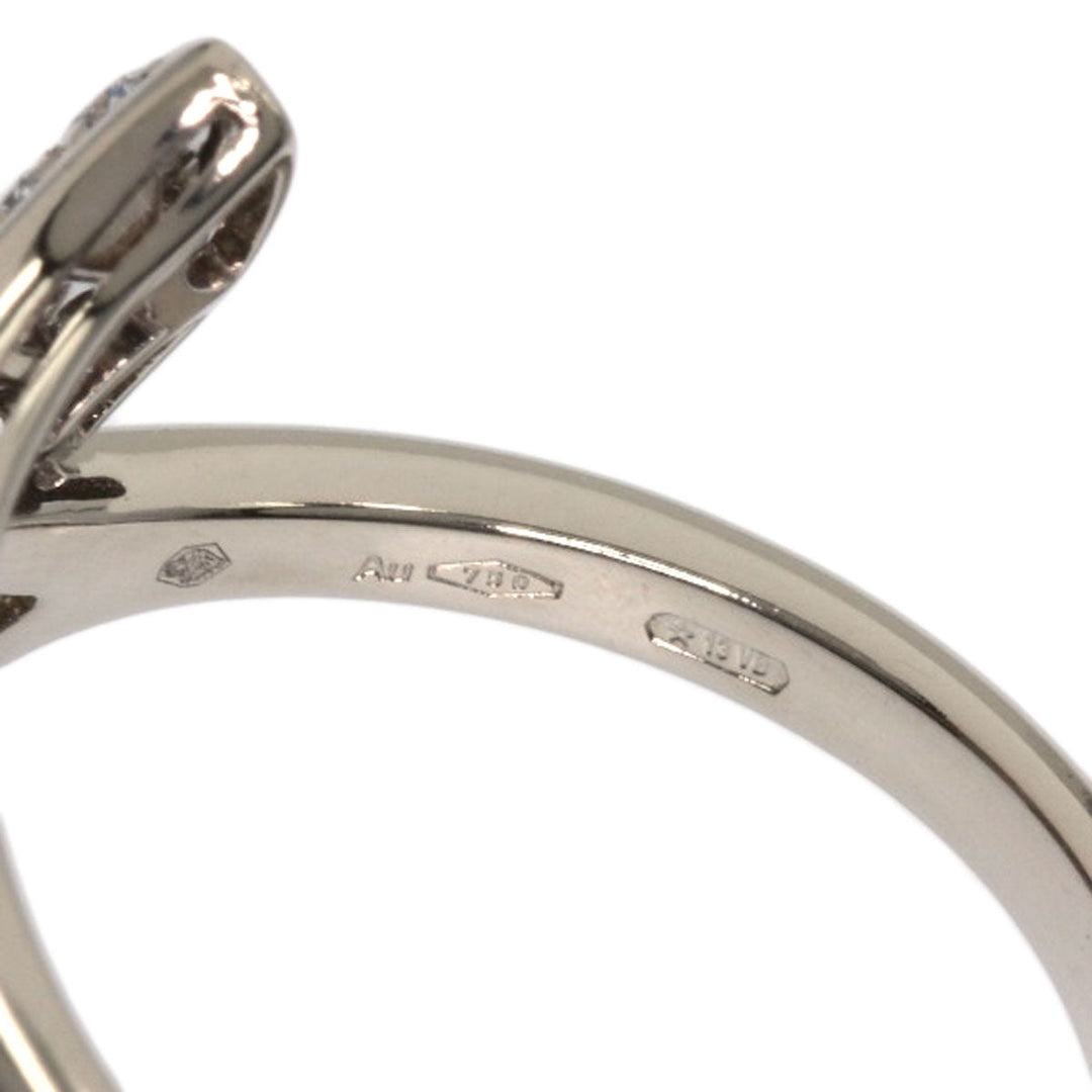 BVLGARI Ring K18WG Silver Diva Dream White Shell Diamond Women Used Authentic