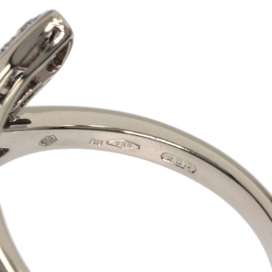 BVLGARI Ring K18WG Silver Diva Dream White Shell Diamond Women Used Authentic