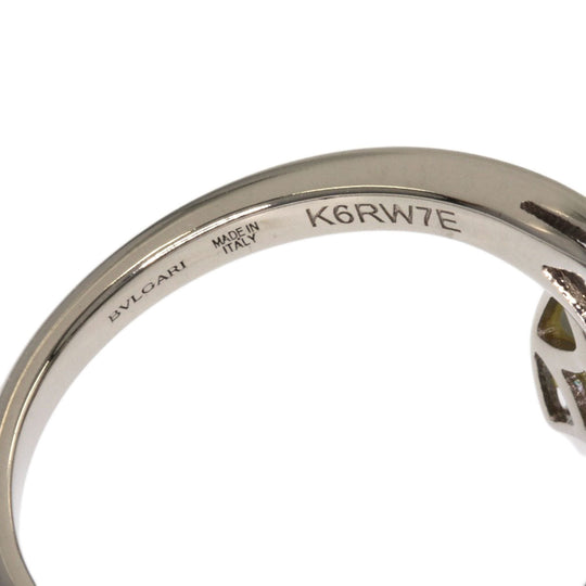 BVLGARI Ring K18WG Silver Diva Dream White Shell Diamond Women Used Authentic