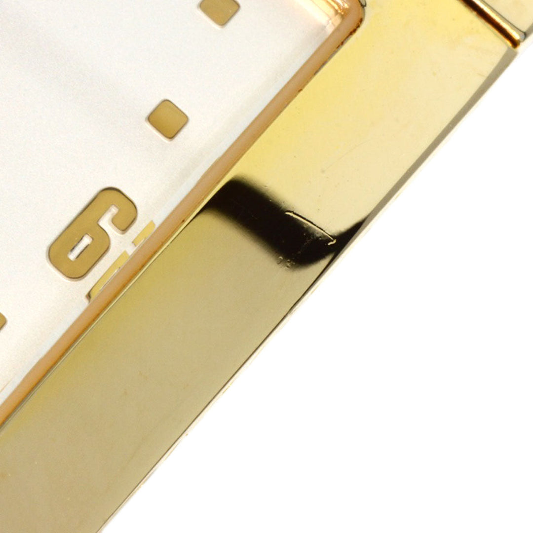 VERSACE Watches Quartz Gold Plated, Leather gold Fifth Silver dial Women Used Authentic