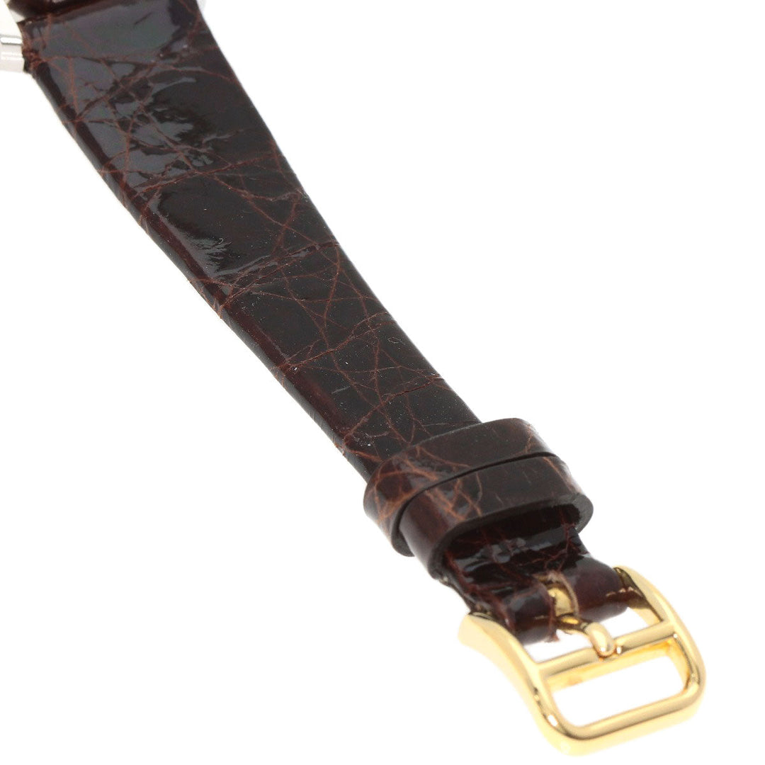 HERMES Watches Quartz Stainless Steel, Leather gold Clipper Ivory dial Women Used Authentic