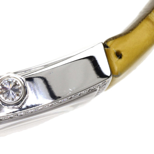CARTIER Watches Quartz WE600351 K18WG , Leather , Diamond Silver Radonya SM Diamond Silver dial Women Used Authentic