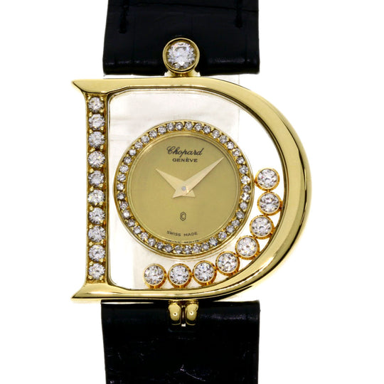 Chopard Watches Quartz H2698 18K Yellow Gold gold Happy Diamonds Maker Complete gold dial