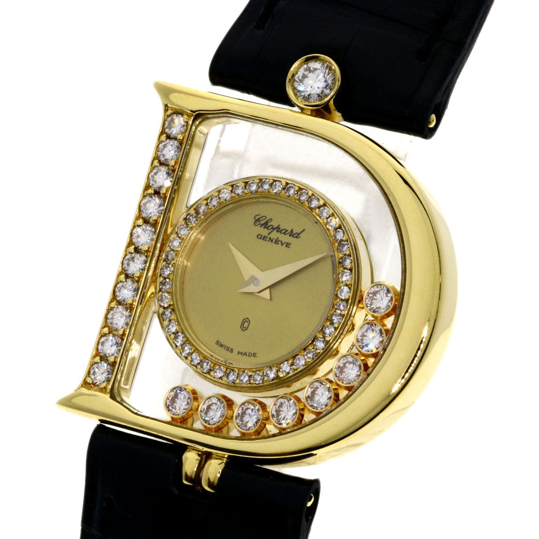 Chopard Watches Quartz H2698 18K Yellow Gold gold Happy Diamonds Maker Complete gold dial