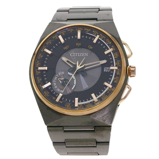 CITIZEN Watches Eco Drive CC2004-59E Titanium, TI black Eco-Drive Satellite Wave black dial mens Used Authentic