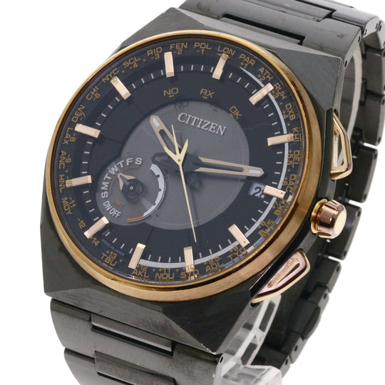 CITIZEN Watches Eco Drive CC2004-59E Titanium, TI black Eco-Drive Satellite Wave black dial mens Used Authentic