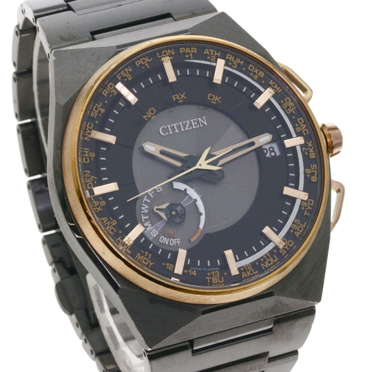 CITIZEN Watches Eco Drive CC2004-59E Titanium, TI black Eco-Drive Satellite Wave black dial mens Used Authentic