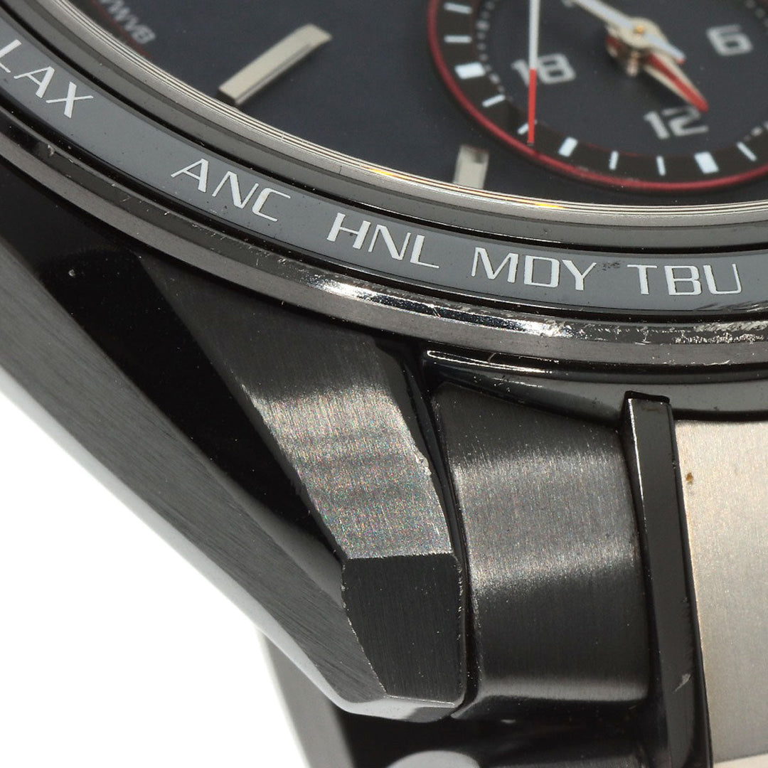 SEIKO Watches Solar Powered Radio Watch SAGA267 8B63-0AS0 Titanium, Titanium black BRIGHTZ Solar Powered radio waves black dial mens Used Authentic