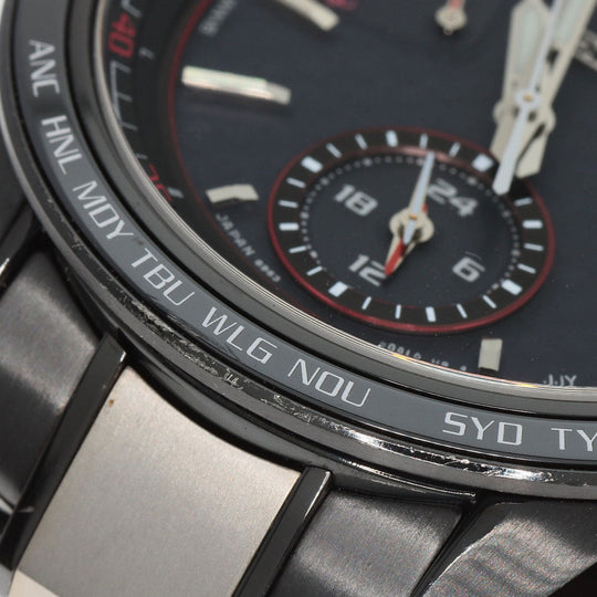 SEIKO Watches Solar Powered Radio Watch SAGA267 8B63-0AS0 Titanium, Titanium black BRIGHTZ Solar Powered radio waves black dial mens Used Authentic