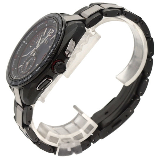 SEIKO Watches Solar Powered Radio Watch SAGA267 8B63-0AS0 Titanium, Titanium black BRIGHTZ Solar Powered radio waves black dial mens Used Authentic