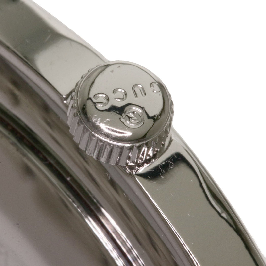 GUCCI Watches Quartz 5500XL Stainless Steel , Stainless Steel Silver Round face black dial mens Used Authentic