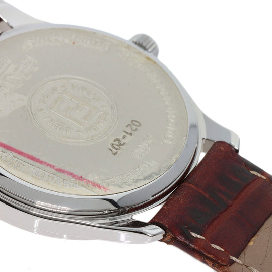 FENDI Watches Quartz 210G Stainless Steel, Leather Silver Round face salmon pink dial Women Used Authentic
