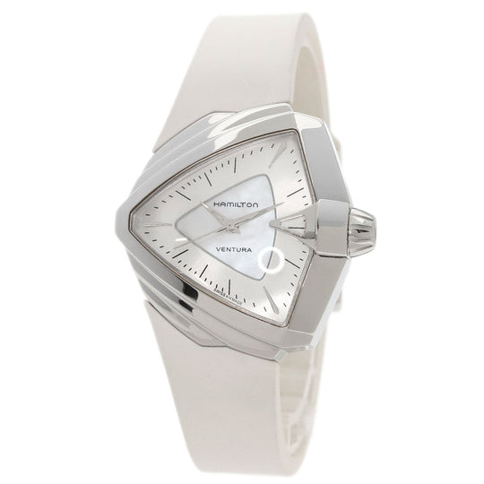HAMILTON Watches Quartz H24251391 Stainless Steel, Rubber Silver Ventura White shell dial Women Used Authentic