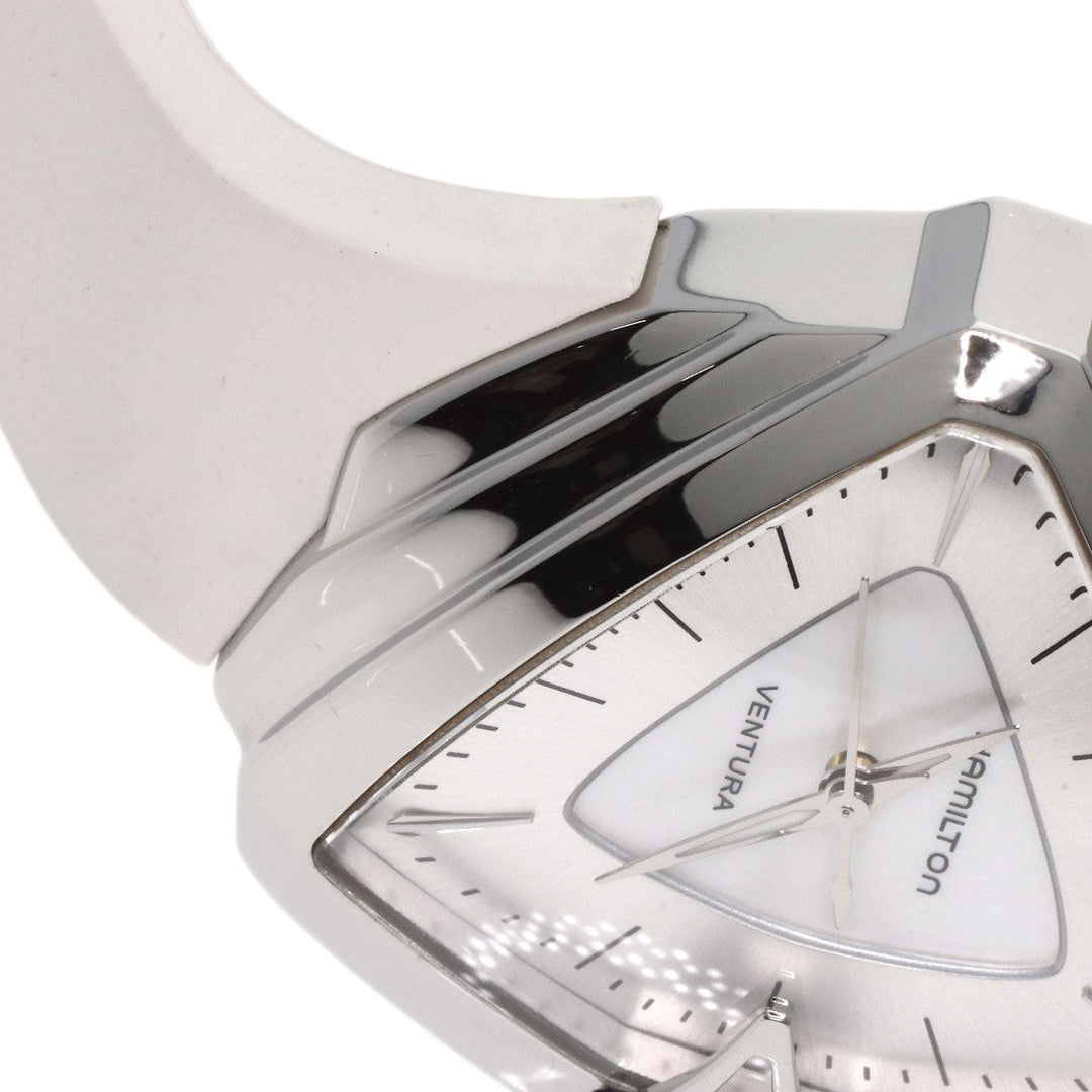 HAMILTON Watches Quartz H24251391 Stainless Steel, Rubber Silver Ventura White shell dial Women Used Authentic