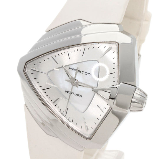 HAMILTON Watches Quartz H24251391 Stainless Steel, Rubber Silver Ventura White shell dial Women Used Authentic