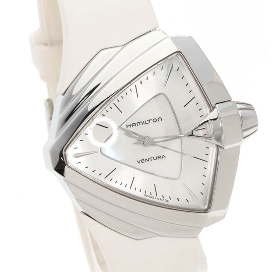 HAMILTON Watches Quartz H24251391 Stainless Steel, Rubber Silver Ventura White shell dial Women Used Authentic