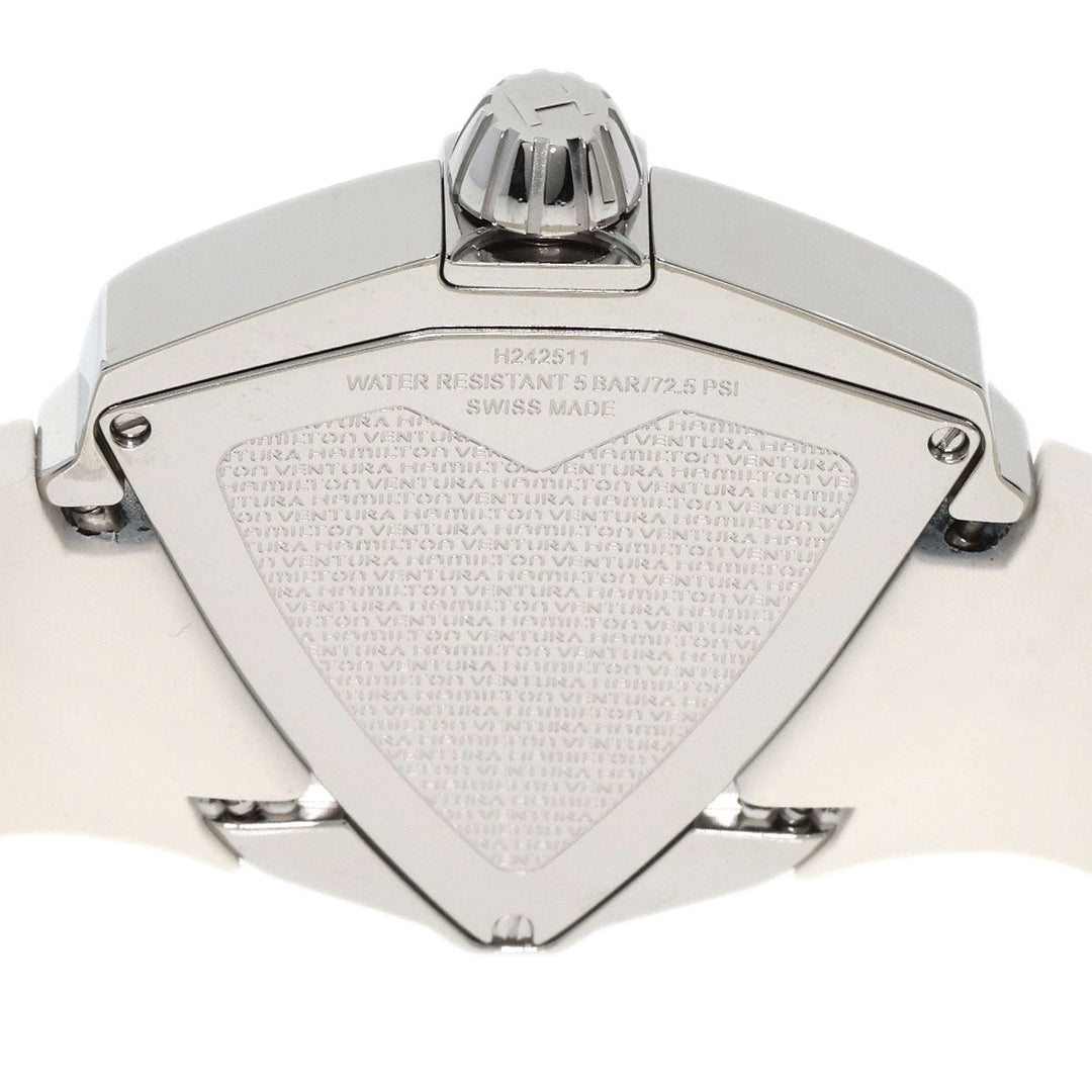 HAMILTON Watches Quartz H24251391 Stainless Steel, Rubber Silver Ventura White shell dial Women Used Authentic