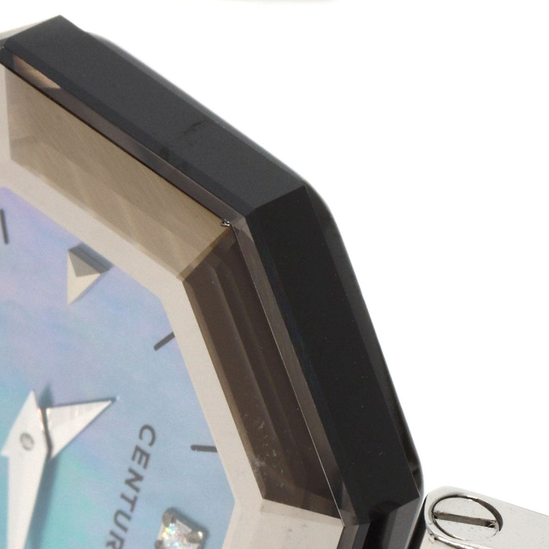 CENTURY Watches Quartz Stainless Steel , Stainless Steel Silver Time gem Blue shell dial Women Used Authentic