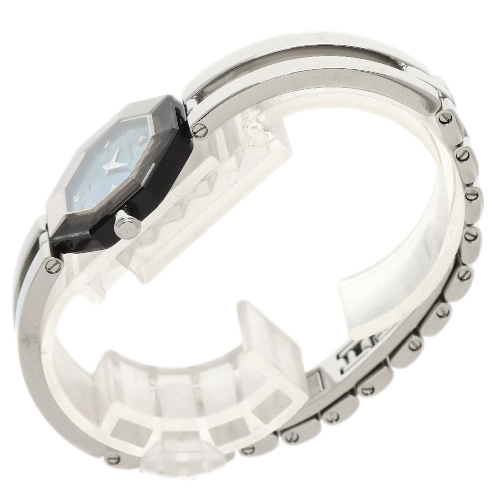 CENTURY Watches Quartz Stainless Steel , Stainless Steel Silver Time gem Blue shell dial Women Used Authentic