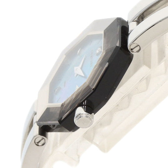 CENTURY Watches Quartz Stainless Steel , Stainless Steel Silver Time gem Blue shell dial Women Used Authentic