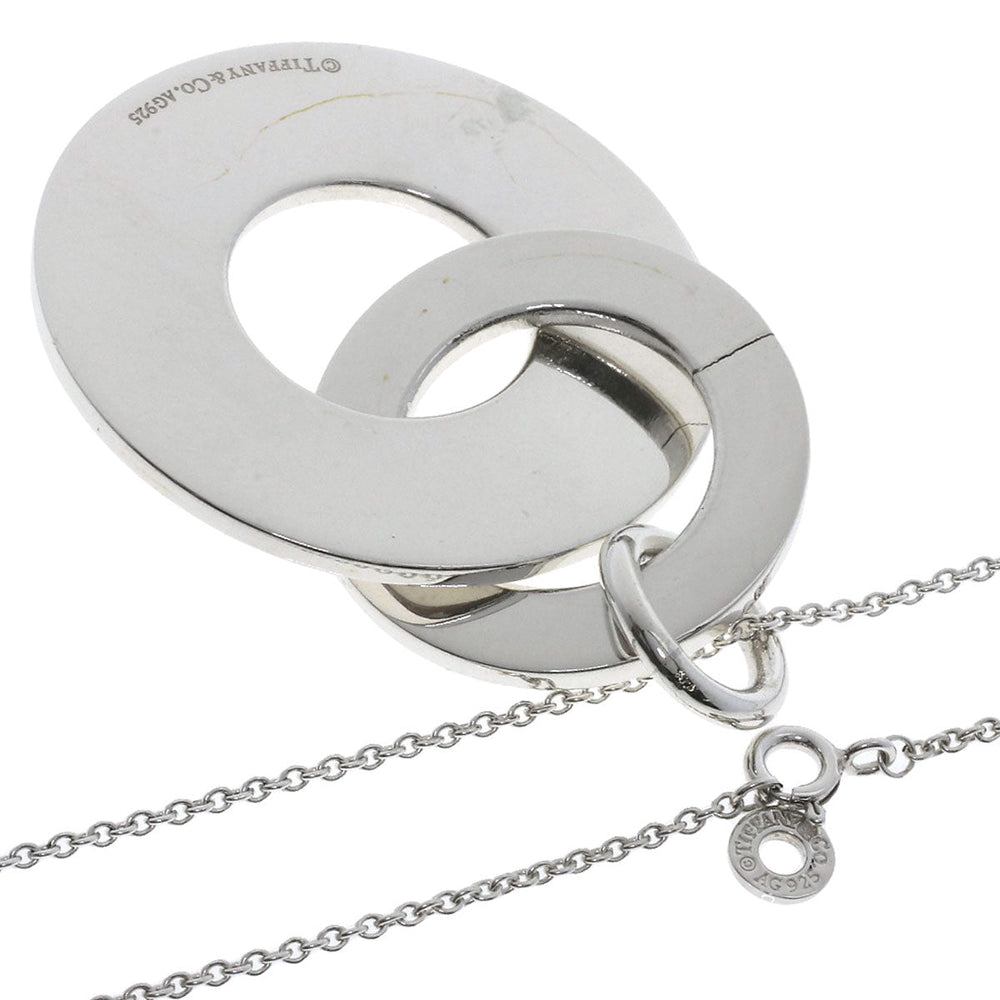 TIFFANY&Co. Necklace SV Silver double circle large Women Used Authentic