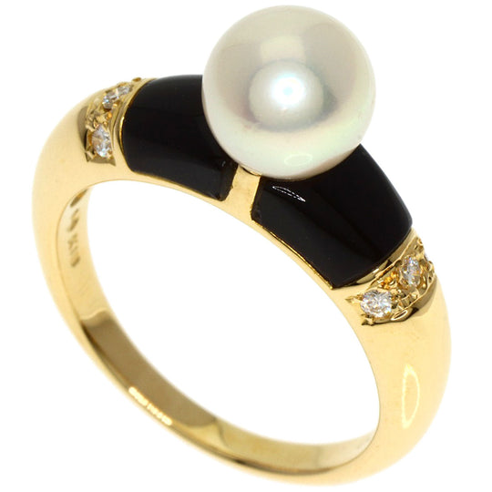 TASAKI Ring 18K Yellow Gold gold Akoya pearl, diamond, onyx