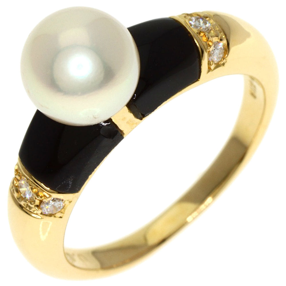 TASAKI Ring 18K Yellow Gold gold Akoya pearl, diamond, onyx