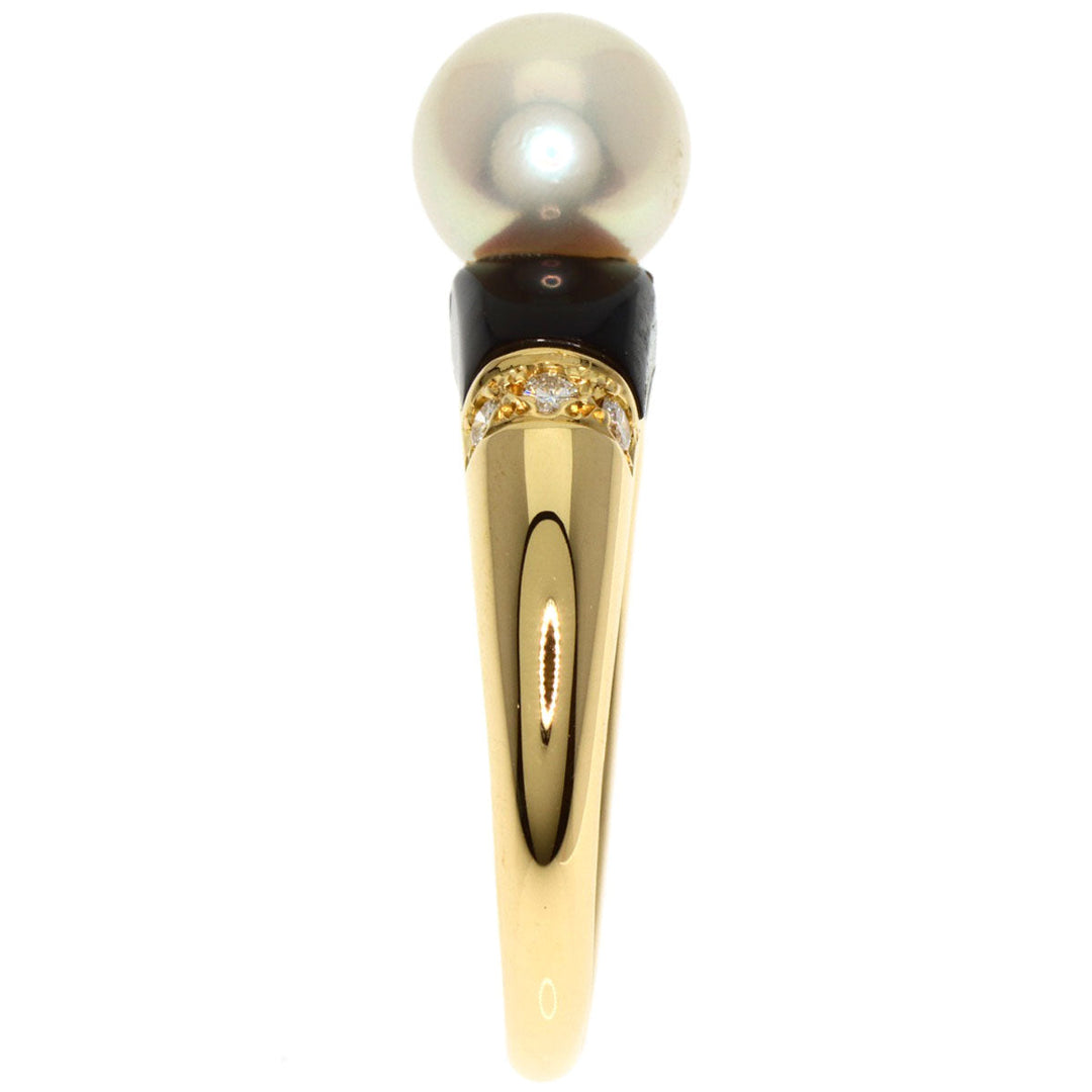 TASAKI Ring 18K Yellow Gold gold Akoya pearl, diamond, onyx