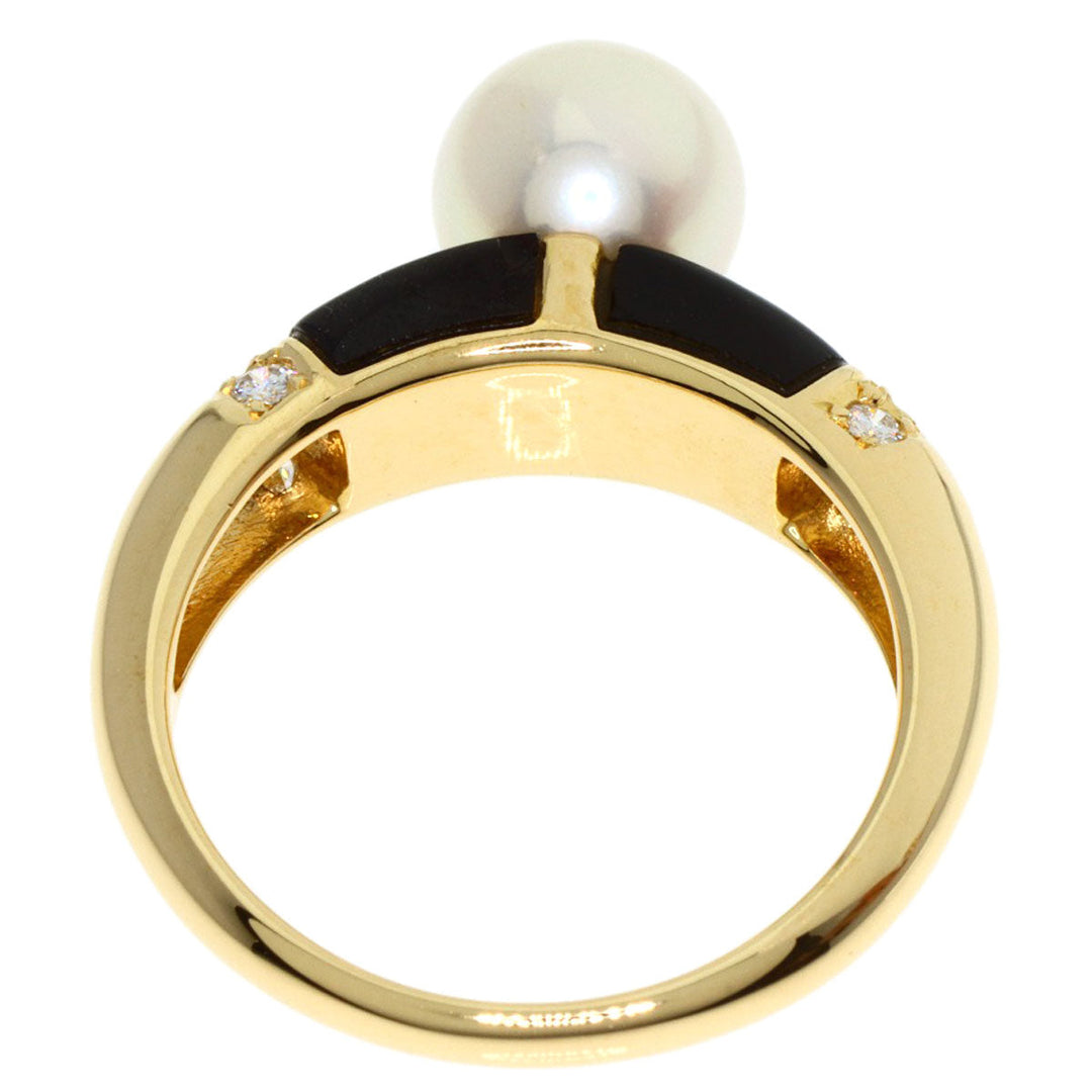TASAKI Ring 18K Yellow Gold gold Akoya pearl, diamond, onyx