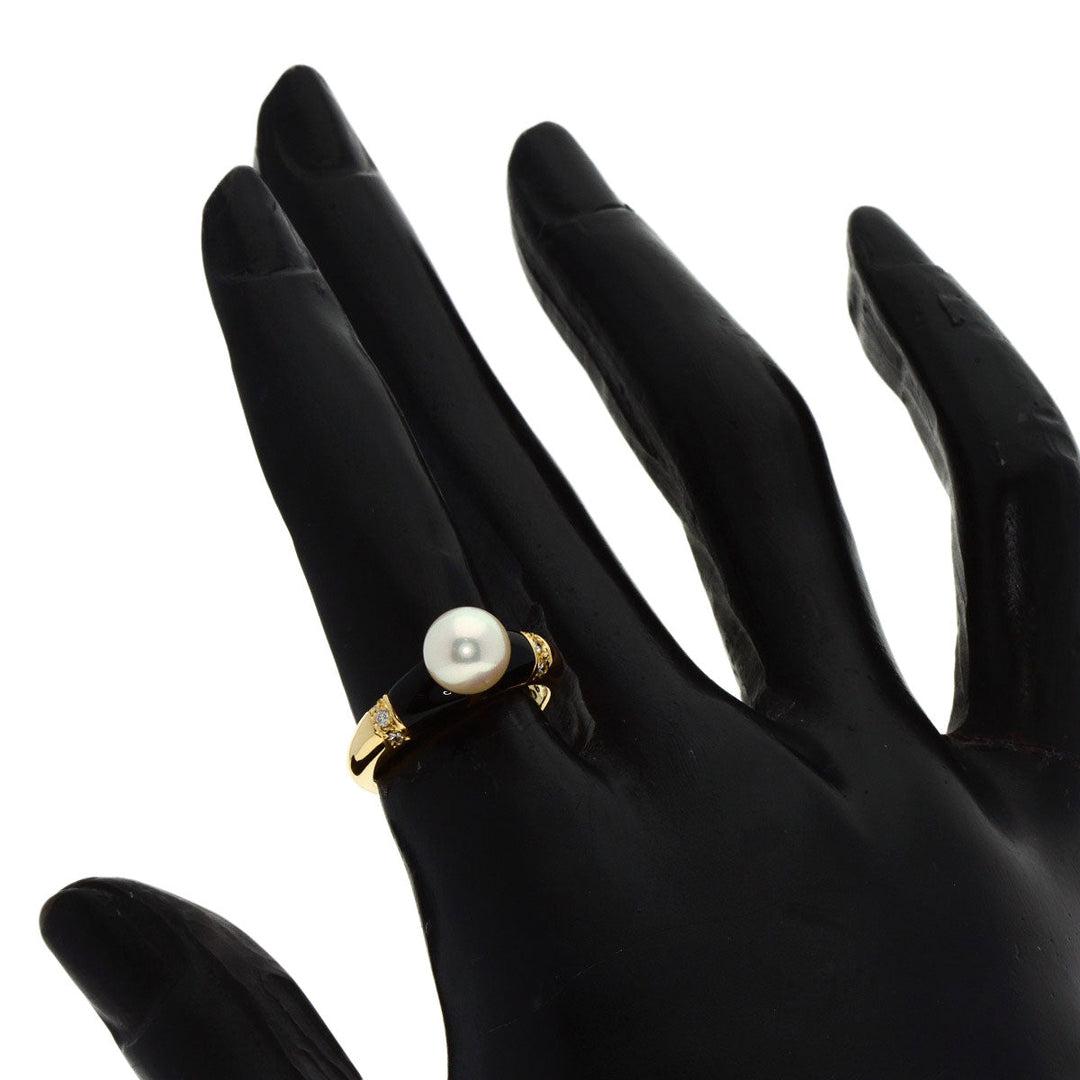 TASAKI Ring 18K Yellow Gold gold Akoya pearl, diamond, onyx