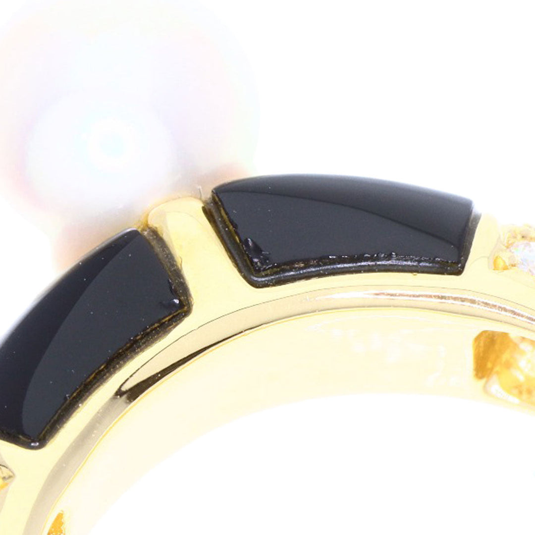 TASAKI Ring 18K Yellow Gold gold Akoya pearl, diamond, onyx