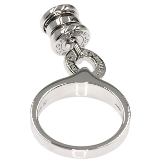 BVLGARI Ring K18WG Silver Element Diamond Women Used Authentic