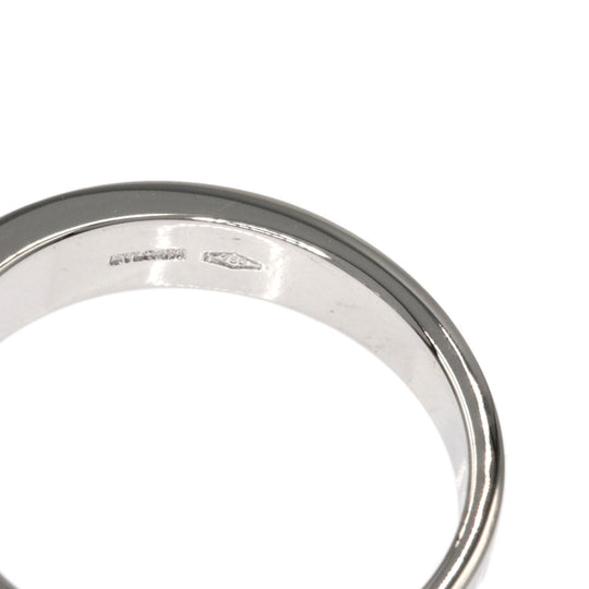 BVLGARI Ring K18WG Silver Element Diamond Women Used Authentic