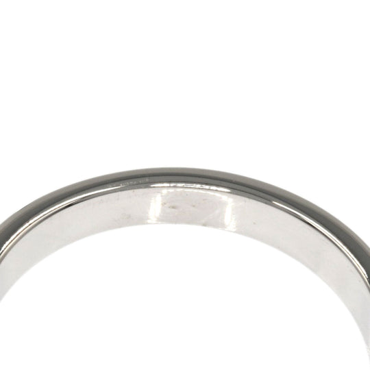 BVLGARI Ring K18WG Silver Element Diamond Women Used Authentic