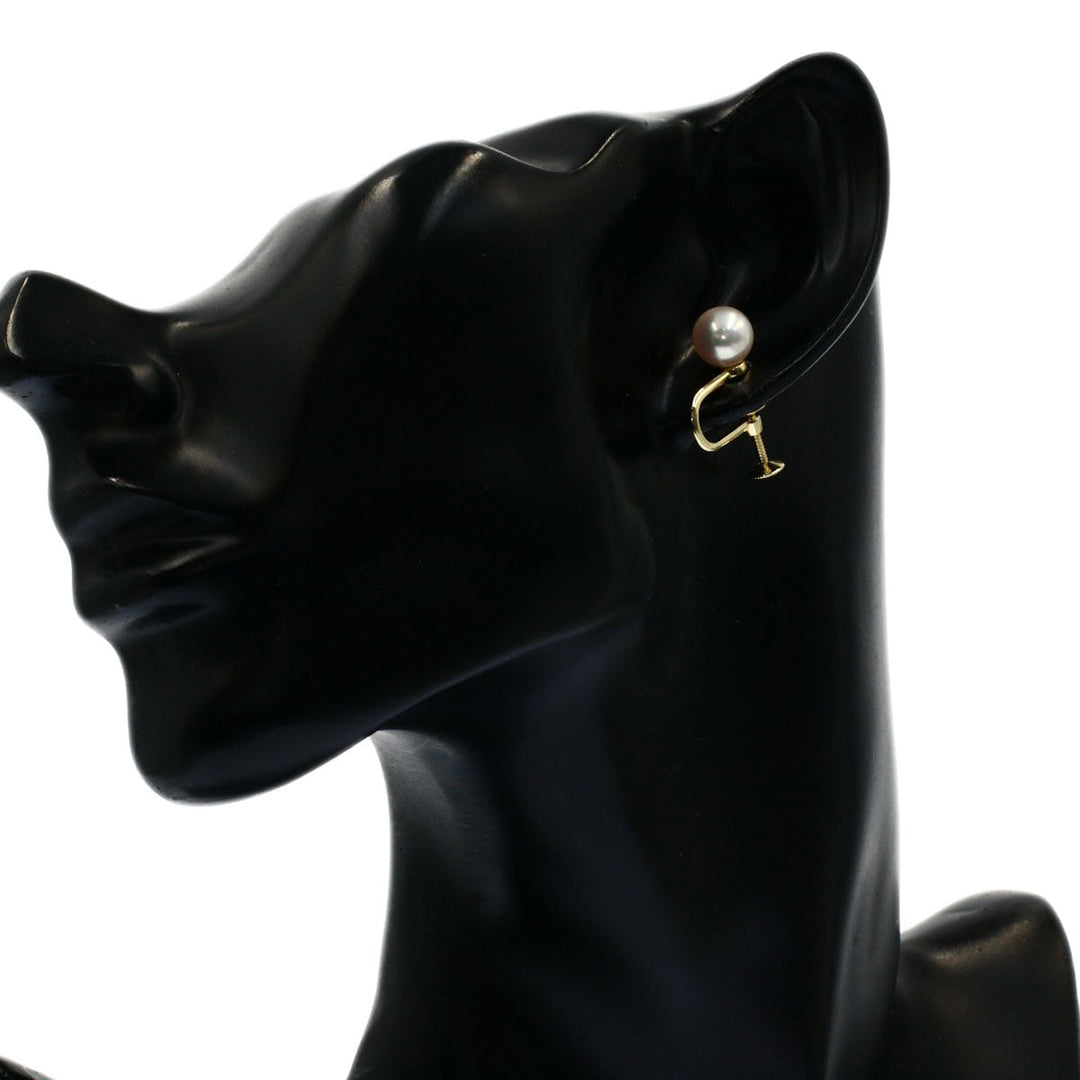 MIKIMOTO Earring K14YG gold Pearl Women Used Authentic