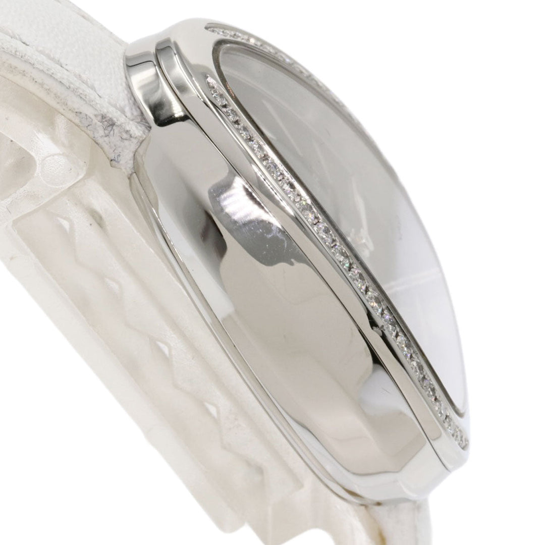 BVLGARI Watches Quartz SP32BSDL Stainless Steel, Leather, Diamond Silver Serpenti Bezel Diamond black dial Women Used Authentic