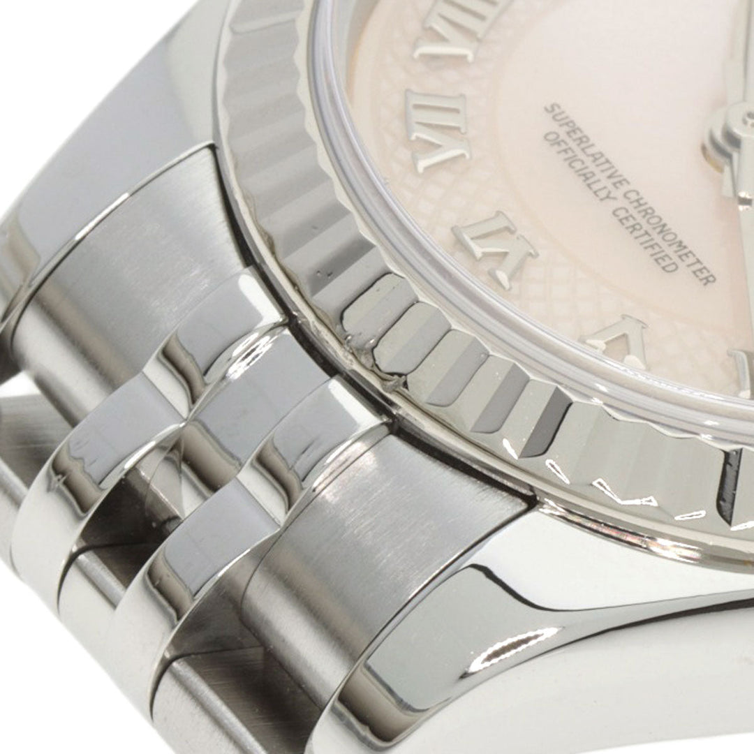 ROLEX Watches Mechanical Automatic 179174NRD Stainless Steel , Stainless Steel , K18WG Silver Datejust Pink shell dial Women Used Authentic