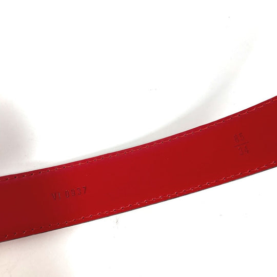 LOUIS VUITTON belt Epi Leather Red Epi Belt only Women 85 Used Authentic