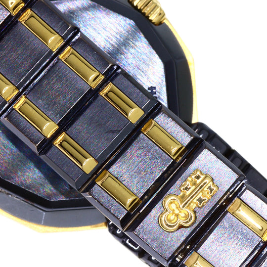 CORUM Watches Quartz 39.610.31V52 Stainless Steel , SSxK18YG , K18YG gold Admirals C Gun Metal Blue dial Women Used Authentic